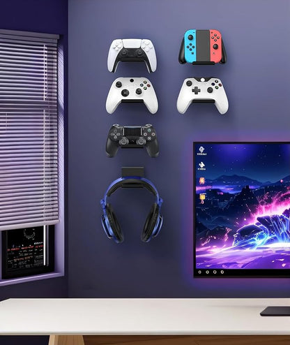 4 Pack Foldable Controller Wall Mount Holder, Xbox Controller Stand, Compatible - Image 6