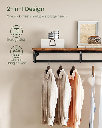 CHOEZON Wall Mounted Clothes Rack, Metal Garment Rack - Image 7