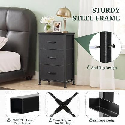 3 Drawers Dresser for Bedroom Fabric Storage Tower - Image 4