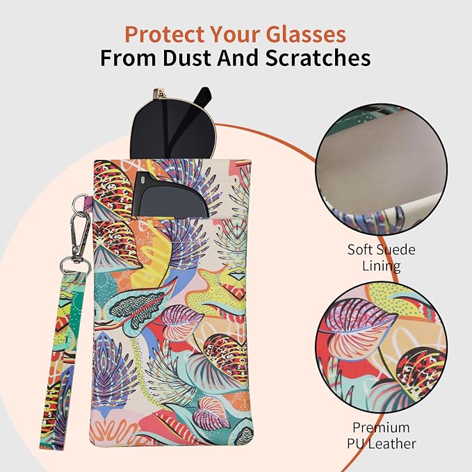 Double Eyeglass Case Soft Dual Glasses Case - Image 3