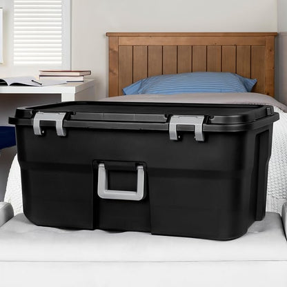 Sterilite 4 Pack Wheeled Footlocker, 22 Gallon Plastic Storage Container - Image 5