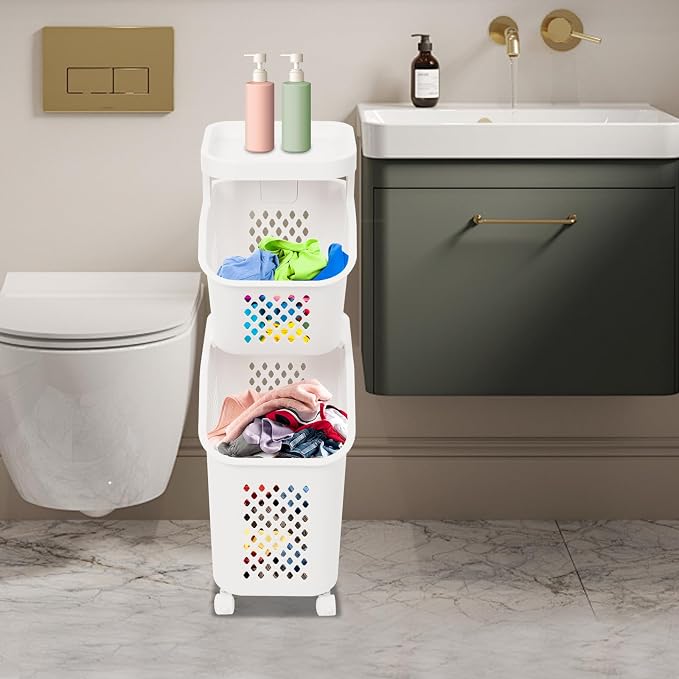 2-Tier Laundry Hamper Sorter - Image 2