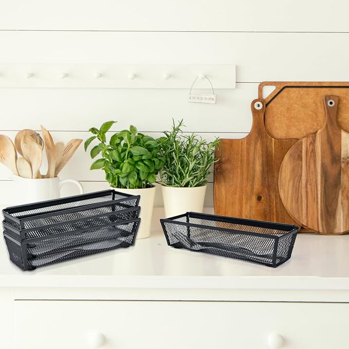 2PCS Drawer Organizer for Kitchen, Utensil Mesh Drawer Organizer - Image 8