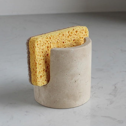 Natural Travertine Sponge Holder by Natust