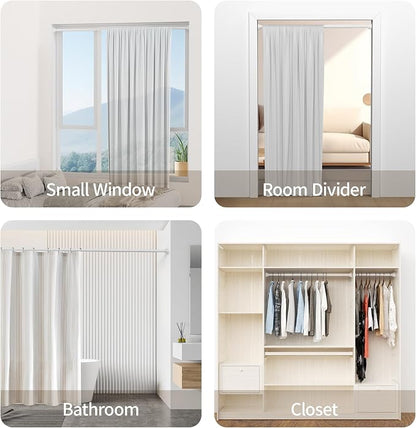 Mcrbeay Shower Curtain Rod, Non Slip Adjustable 28-46 inch No Drilling Shower - Image 7