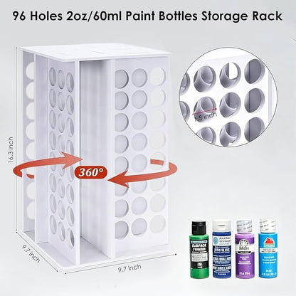 Acrylic Paint Organizer, 2oz Craft Paint Holder Rack - Image 3