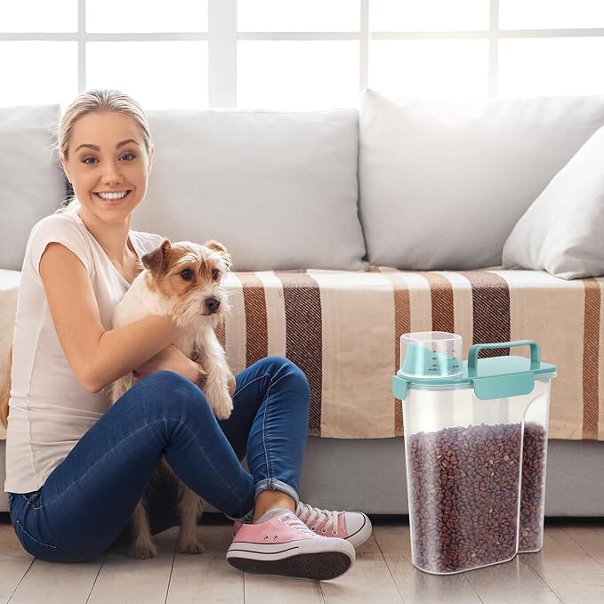 5-7Lbs Cat Dog Storage Container, Portable Pet Food Containers - Image 8