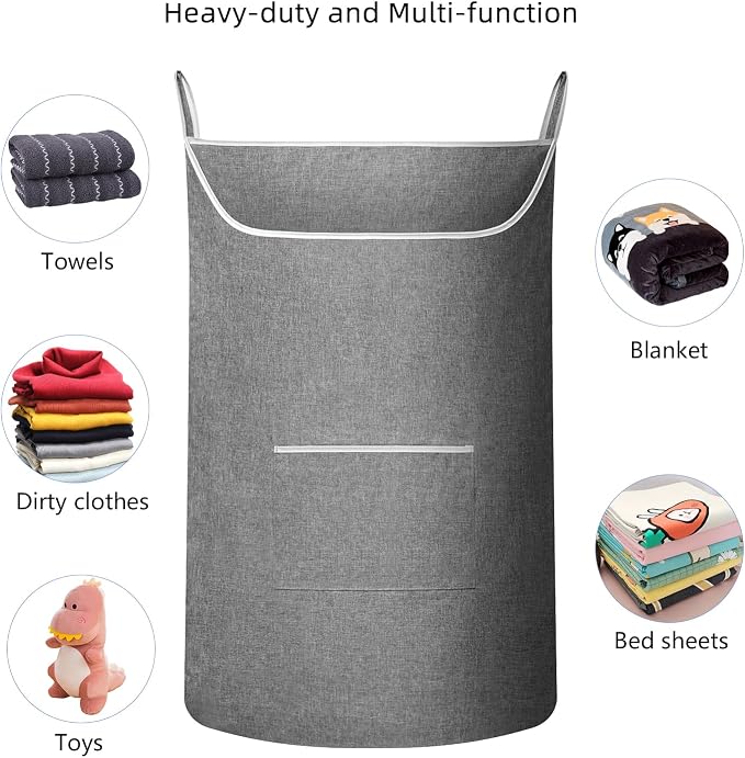 SAVERHO X-Large Hanging Laundry Hamper Bag, Door Hanging Hamper - Image 4
