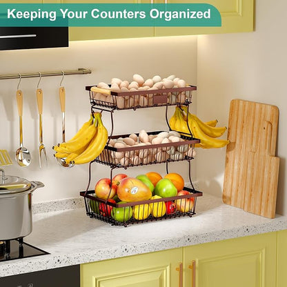 3 Tier Fruit Basket for Kitchen Counter - Image 3