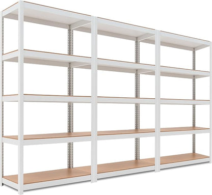 HOMEDANT House 5-Tier Laminated Metal Shelving Unit Adjustable Storage Utility by TheBestOrganizingSolution