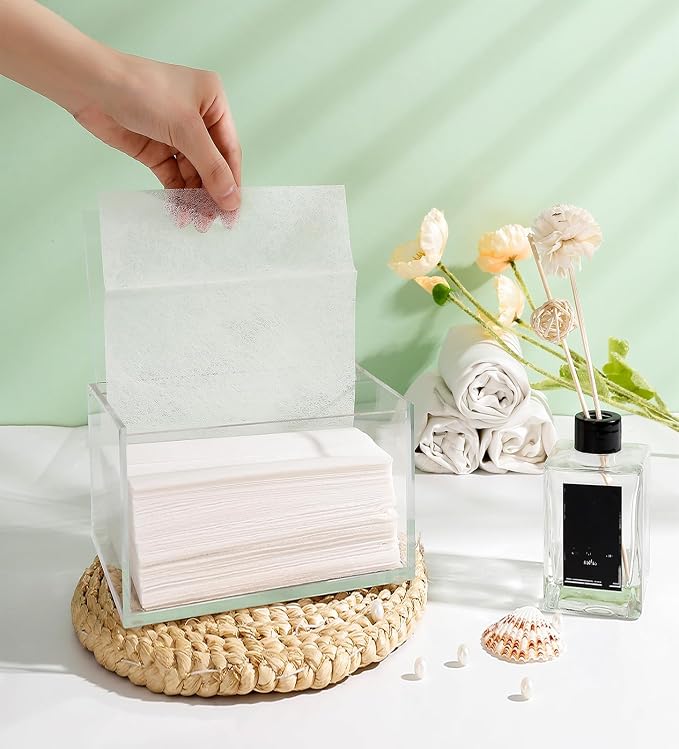 rejomiik Thick Acrylic Dryer Sheet Holder Clear Container - Image 7