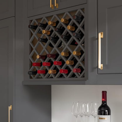 Solid Wood RTA Wine Bottle Rack Wall Cabinet - Image 2