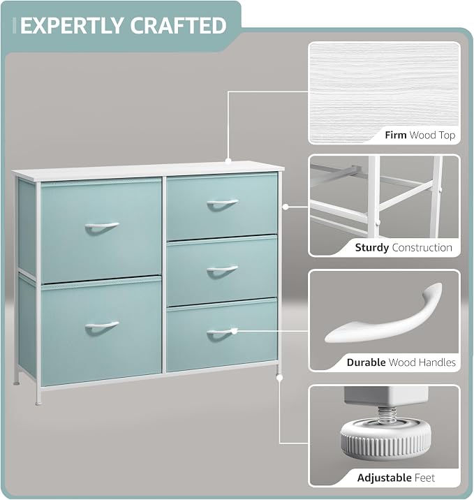 Sorbus Kids Dresser with 5 Drawers - Image 4