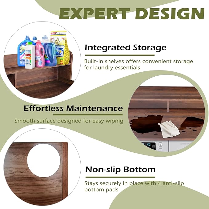 Royxen Laundry Countertop with Storage Universal Fit, Washer and Dryer - Image 4