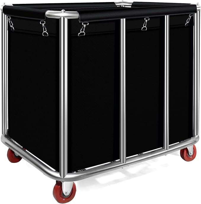 Commercial Laundry Carts with Wheels 11.35 Bushel Industrial Laundry Cart by MACIFECI