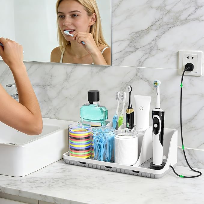 PARKMANI Bathroom Counter Organizers and Storage, Toothbrush Holders - Image 2