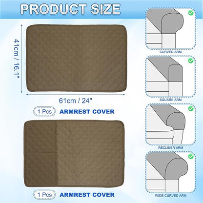 uxcell 2 PCS Armrest Covers, Couch Arm Cover Furniture Protect Slide Recliner - Image 2