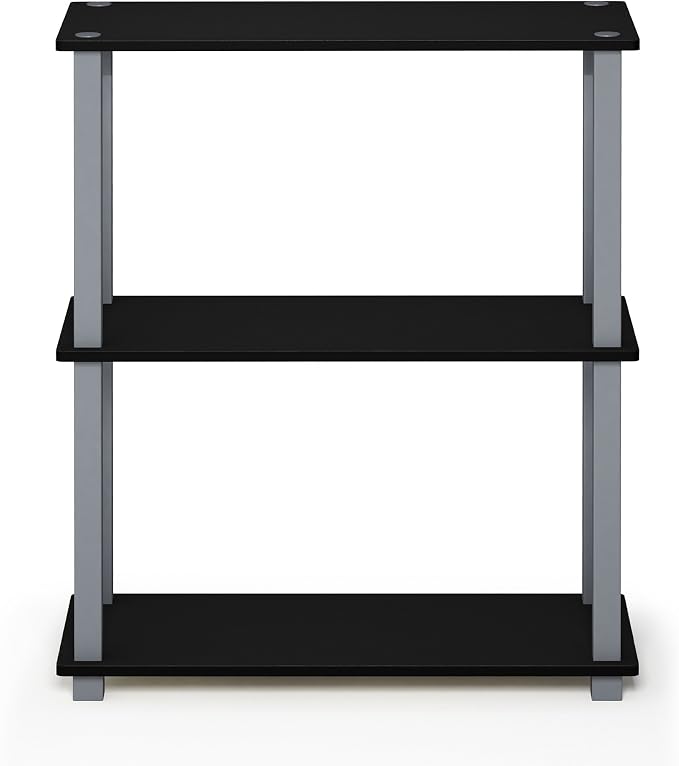 Furinno TURN-S-TUBE Storage Shelves, 3-Tier Book Shelf, Corner Shelf, Toolless - Image 6