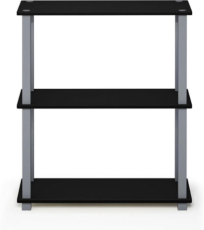 Furinno TURN-S-TUBE Storage Shelves, 3-Tier Book Shelf, Corner Shelf, Toolless - Image 6