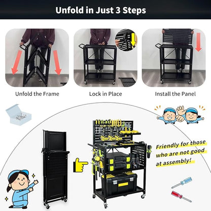 Lumizone Foldable Tool Cart - Image 2