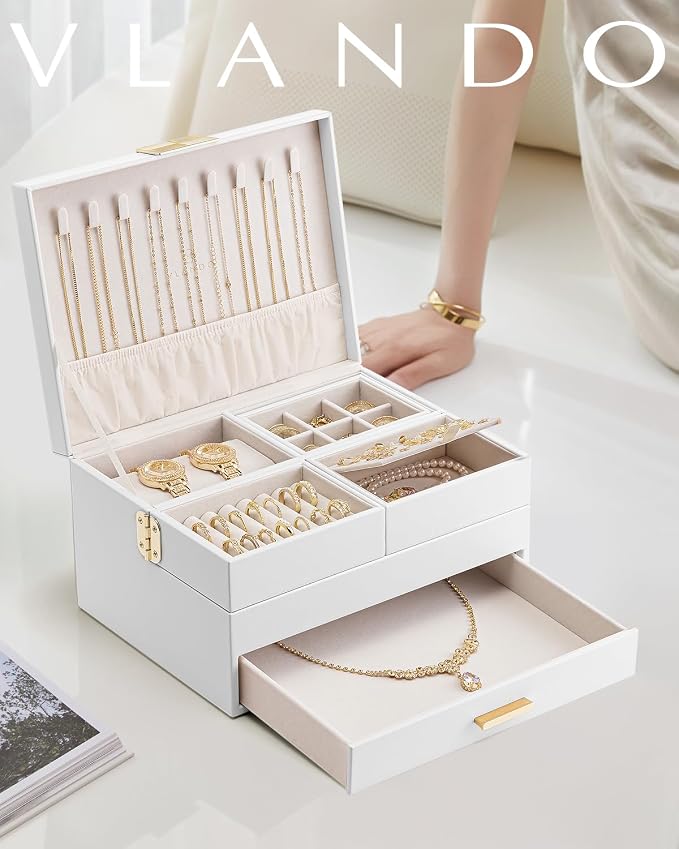 Vlando 3 Layer Jewelry Box - Image 6