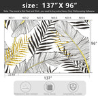 -Black and Gold Tropical Botanical Banana Leaf Fabric Wallpaper Living Room Bedroom Bathroom Abstract Plant Large Wall Mural- 137"x96"（ not Peel and Stick）