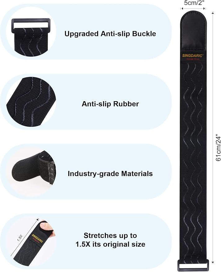 Elastic Cinch Strap, 6 Pack, Super-Stretch Storage Straps, Extension Cord - Image 6