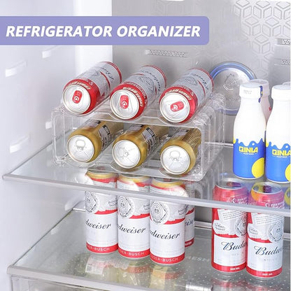 BOPai Clear Wine Racks for Refrigerator, Water Bottle Organizer, 6 Bottles - Image 6