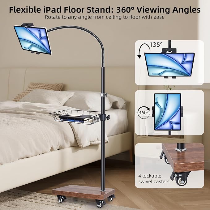 wishacc Adjustable Floor Tablet Stand - Image 5