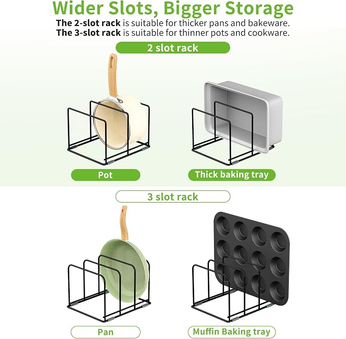 Pan and Pot Organizer Rack, Cutting Board Organizer - Image 8