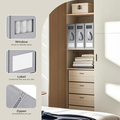 Bed Sheet Organizers and Storage, Foldable Fabric Storage Bins - Image 7