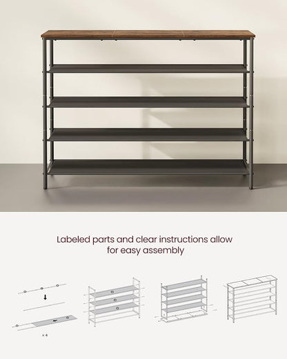 VASAGLE Shoe Rack, 5-Tier Shoe Storage Organizer - Image 8
