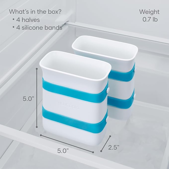 YouCopia FreezeUp Freezer Food Block Maker, 2 Cup, Meal Prep Bag Container to - Image 4