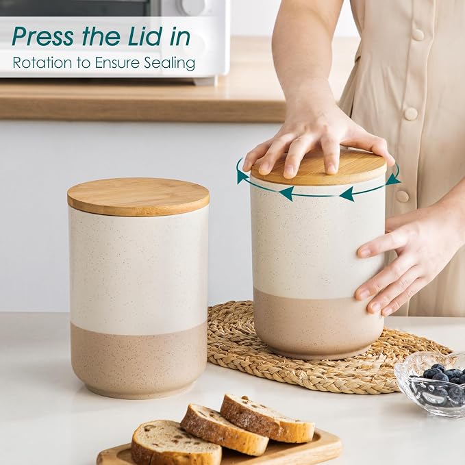 vancasso Sabine Large Ceramic Canister Set - Image 5