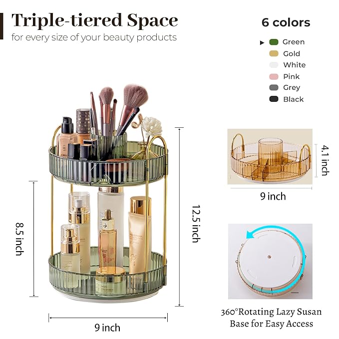 Aveniee Rotating Makeup Organizer - Image 3