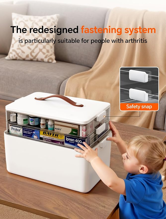 Medicine Organizer Box, 3-Tier | 3-tier medicine storage organizer - Image 5