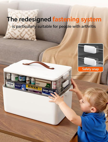 Medicine Organizer Box, 3-Tier | 3-tier medicine storage organizer - Image 5