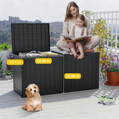 30 Gallon Deck Box, Resin Outdoor Storage Box - Image 5