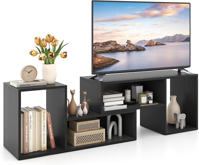 LDAILY L-Shaped TV Stand, TV Entertainment Center by LDAILY