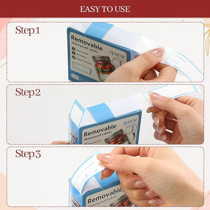 1000 Freezer Labels with Dispenser, No Residue, Strong Adhesive, Waterproof - Image 4