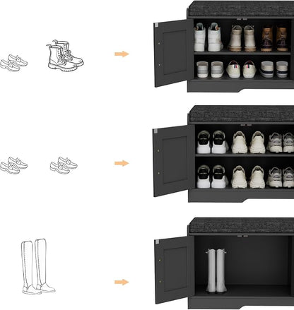 Homleke 2-Tier Storage Bench, Shoe Bench - Image 7
