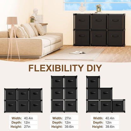 Briwooody 6 Cube Storage Organizer Bins - Image 2