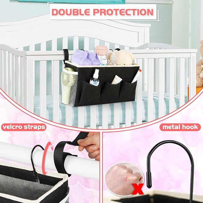 Loghot Bedside Caddy/Bedside Storage Bag Hanging Organizer - Image 2