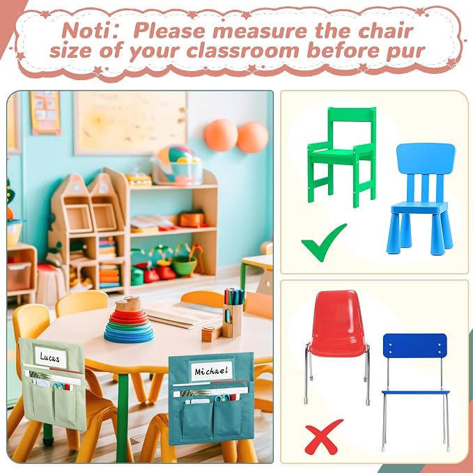 gisgfim 12 Pcs Small Chair Pockets - Image 6