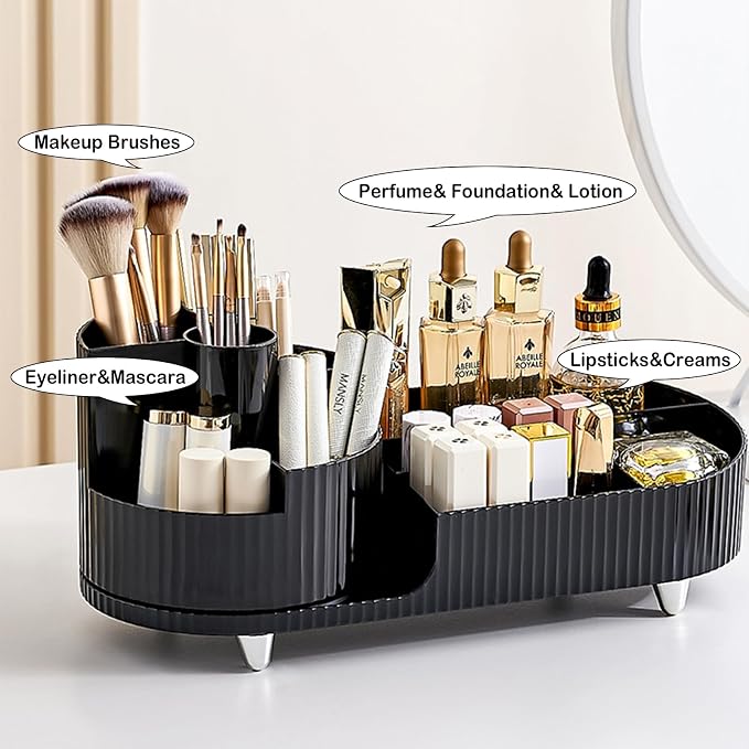 Rotating Makeup Organizer for Vanity - Image 2