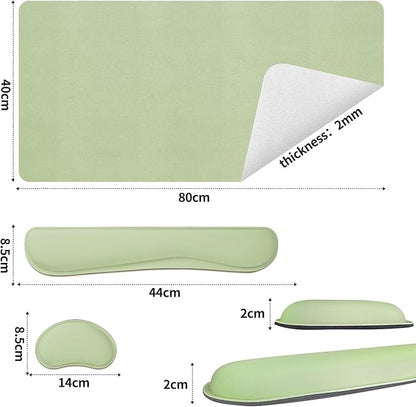 Bloss Leather Desk Mat and Keyboard Wrist Rest, Large Mouse Pad + Keyboard - Image 5