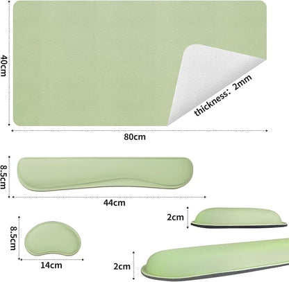 Bloss Leather Desk Mat and Keyboard Wrist Rest, Large Mouse Pad + Keyboard - Image 7