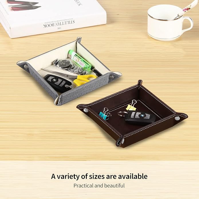 YAPISHI Key Dish Bowl for Men, Entryway Catchall Holder Bedside Table Valet - Image 6