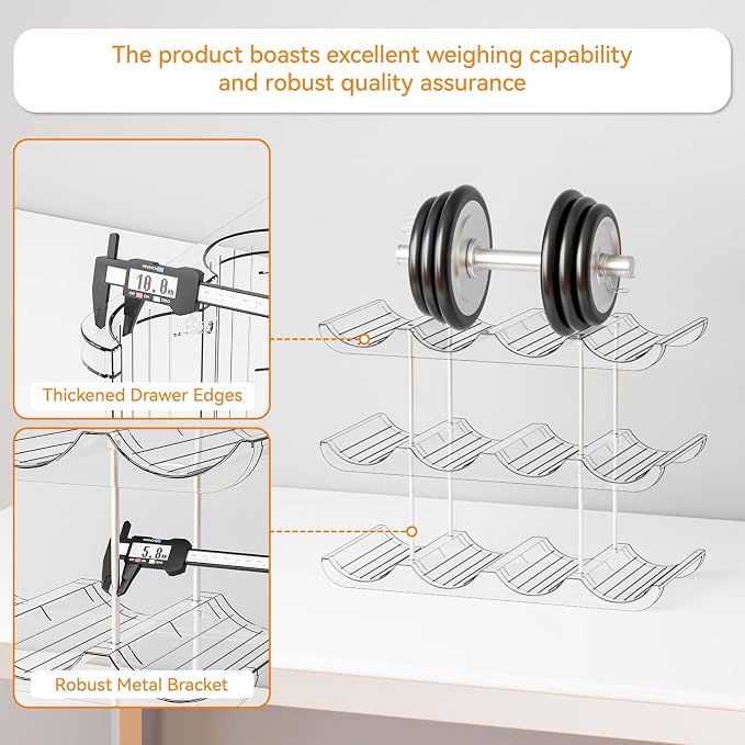Yieach 3 Tier Stackable Water Bottle Organizer - Image 7