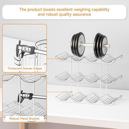 Yieach 3 Tier Stackable Water Bottle Organizer - Image 7